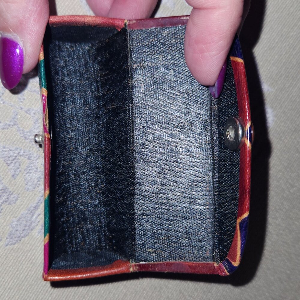 Vintage Handmade Leather Lipstick Case - Kitty Cats - NEW - Picture 4 of 4